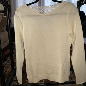Long sleeve white sweater